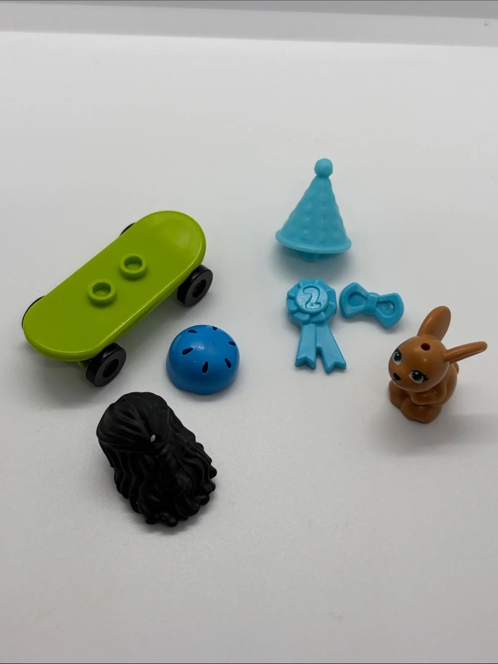 Lego Accessories Skate Board Helmet Party Hat Nougat Rabbit Bunny Hair